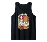 Wake Me Up When It's Halloween Skeleton Tank Top