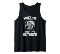 Wake Me When It's October Halloween Fan Tank Top
