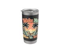 Wake Me When We Dock Funny Cruise Sloth Stainless Steel Insulated Tumbler