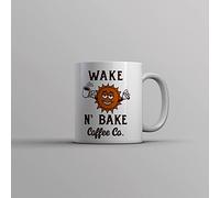 Wake N Bake Coffee Co Ceramic Drinkware Cute Tea Cup Luxury Tea Mugs for Milk Cocoa Office 330Ml