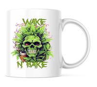 Wake N Bake Mug Novelty Coffee Mug with Handle Tea Mugs for Beverages Cocoa Latte 330Ml
