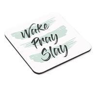 Wake Pray Slay Mug & Coaster Set Inspirational Birthday Christmas Coffee Gift
