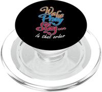 Wake Pray Slay Religious Vintage Hardworking Christian PopSockets PopGrip for MagSafe