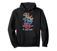 Wake Pray Slay Religious Vintage Hardworking Christian Pullover Hoodie