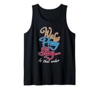 Wake Pray Slay Religious Vintage Hardworking Christian Tank Top