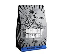 Wake The Hell Up! 12oz Ultra-Caffeinated Blueberry Ground Coffee, Low Acid, Medium-Dark Roast