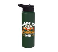 Wake up and Cornhole Now - Cornhole Stainless Steel Insulated Water Bottle
