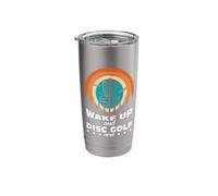 Wake up and Disc Golf Now - Disc Golf Stainless Steel Insulated Tumbler