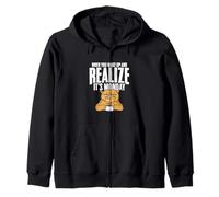 Wake Up and Realize It's Monday Humor Quotes for Cat Lovers Zip Hoodie