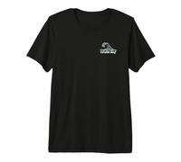 Wake Up and Surf, Cornish Surf, Fistral Beach Back Print Premium T-Shirt