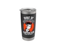 Wake Up Capitalism Demands Your Sacrifice Art Resistance Stainless Steel Insulated Tumbler