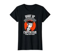 Wake Up Capitalism Demands Your Sacrifice Art Resistance Value Graphic T-Shirt