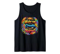 Wake Up Create Repeat Creative Art Lover Design for Artists Tank Top