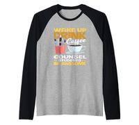 Wake Up Drink Coffee School Counselor Be Awesome Raglan Baseball Tee