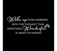 Wake Up Every Morning and Think of The Letters of... Wall Stickers Paster Paper 33x78.5cm Multi Color Selection Large White