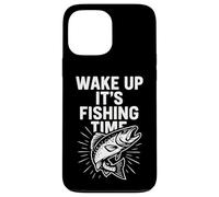 Wake Up It’s Fishing Time Graphic Funny Fisherman Case for iPhone 13 Pro Max