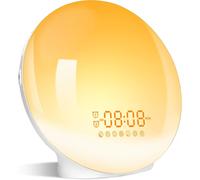 Wake Up Light For Kids, Adults & Heavy Sleepers, Sunrise Alarm Clock With Sunrise & Sunset Simulation, Dual Alarms, Tap-To-Snooze, FM Radio, 7