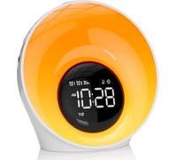 Wake Up Light Sunrise Alarm Clock,White Noise Sound Machine with 30 Soothing Sounds,Timer,Sleep Aid,Snooze,Adjustable Brightness & Volume Lamp,Dual Digital Alarm Clocks for Heavy Sleepers Adults Kids