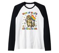 Wake Up Sluts It's Time to Sin Raccoon LGBTQ Pride Month Raglan Baseball Tee