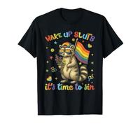 Wake Up Sluts It's Time To Sin Raccoon LGBTQ Pride Month T-Shirt