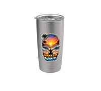 Wake Up with The Wave Sunrise Meditating Stainless Steel Insulated Tumbler