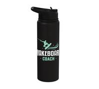 Wakeboard Coach Wake Wakeboarding Wakeboarder Apparel Stainless Steel Insulated Water Bottle