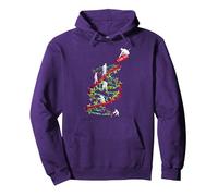 Wakeboard, Wakeskate Lifestyle Evolution DNA RNA Vintage Pullover Hoodie, Adult Unisex, Purple, Medium