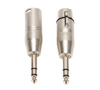 Wakects 1/4 Inch TRS to XLR Adapter, 6.35mm Stereo Balanced Sound Connector with All Metal Die Cast Housing, for Mixers Microphones Amplifiers Keyboards Guitars