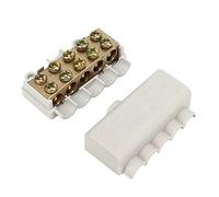 Wakects 1 in 4 Out Terminal Blocks, 80A 1000V Quick Splitter Wire Connector High Power Brass Conductor ABS Retardant Shell for Ceiling Light Switch Ammeter Wiring