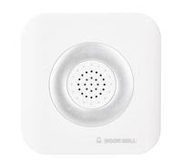 Wakects 12V Wired Doorbell, Clear Loud Soft Ding Dong Sound ABS Door Alarm with Wall Mounted Double Sided Adhesive Tape Installation for Home Office Security