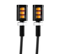 Wakects 1Pair 12V 3W Universal Number Plate Light, Aluminum Car Motorcycle License Plate Lamp Screw with 3 Bright LED Lights for SUV RV (Yellow Light)