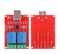 Wakects 2 Channel 5V USB Relay Module PC Relay Switch Computer Controller Smart Switch Board Plug and Play with Square USB Interface for XP 32 Bit 64 Bit