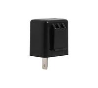 Wakects 2 Pin Flasher Relay, Universal Motorcycle Indicator LED Turn Signal Indicator Relay Speed Adjustable Blink Rate for Most 12V Motorcycles (Black)