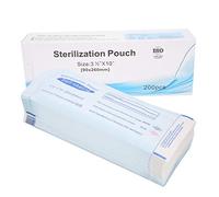 Wakects 200pcs Self Sealing Sterilization Pouches Disposable Dental Sterilization Pouches for Dental Tools Cosmetic Packaging Hospital 90x260mm