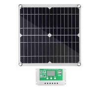 Wakects 20W 12V Monocrystalline Solar Panel Kit, 22% Conversion Rate Portable Power Station with PWM Charge Controller for RV Boat Trailer Off Grid System (40A Controller)