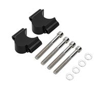 Wakects 28mm Handlebar Riser Aluminum Handle Bar Riser Clamp 28mm Height Adapter Raises Bars By Simple Installation for Motorcycle ATV Quad Street Off Road Riders (Black)