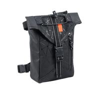 Wakects 2L Motorcycle Drop Leg Bag Riding Thigh Bag in Coated Oxford Fabric and PU Leather Waterproofing Reflective Strip Adjustable Fit for Riding Fishing Hiking Travel
