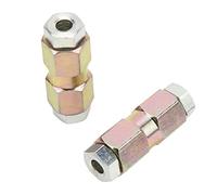 Wakects 2pcs Brake Pipe Connectors Brake Line Unions 10mm 3/16in Replacement for British European Cars Post 1980 with Metal Construction Easy Installation