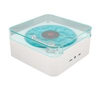 Wakects 3 in 1 Waves Vintage Record Player, Waves Speaker Vintage Tape Speaker with Ambient Light Time Display for Sleep Relaxing Bedroom Office (WHITE)
