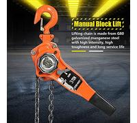 Wakects 3000 Kg 3t Chain Block Tile, Liver G80 Steel Chain Lever Lever Leve Manual Chain, Steel Hook, Fall Test