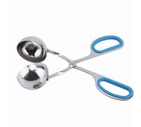 Wakects 304 Stainless Steel Meatballs Clamp/Holder Rice Balls Maker Non-Stick Safe Eco-Friendly Ergonomic Design with Anti-Slip Handle for Kitchen Cooking Tool (Blue)