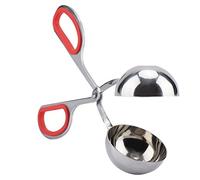 Wakects 304 Stainless Steel Meatballs Clamp/Holder Rice Balls Maker Non-Stick Safe Eco-Friendly Ergonomic Design with Anti-Slip Handle for Kitchen Cooking Tool (Red)