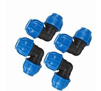 Wakects 32mm Elbow Water Pipe Fittings, PE Plastic 90 Degree Connectors for PPR PE PVC Pipes, Strong Pressure, Reduces Water Loss, Long Service Life