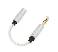 Wakects 4.4mm Balanced to 3.5mm Stereo Headphone Adapter, Silver Plated