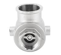 Wakects 5 Way Check Valve Aluminum Alloy Spring Check Valve DN32 Male Female Thread 16MPa Backflow Preventer for Water Lines Pneumatic Systems and Variable Frequency Pumps