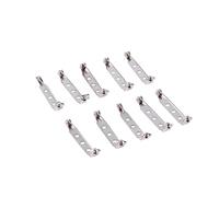 Wakects 50Pcs Bar Pins, Iron Brooch Lock Back Safety Catch Craft Safety Pin Brooch Fastener Clasp with Insurance Switch for DIY Crafts (32mm)