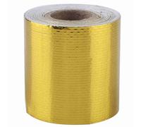 Wakects 5m x 5cm Heat Shield Wrap, Aluminum Foil Tape Reflective Car Adhesive Wrap with Insulation Retardant for Engine Compartment Firewalls 5mx5cm (Golden 5M*5Cm)