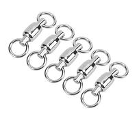Wakects 5PCS Fishing Rolling Connector, Stainless Steel Heavy Duty for Smooth Rotation and Enhanced Performance, Ideal for All Fishing Adventures (4#)