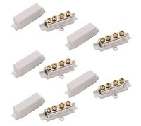 Wakects 5Pcs High Power Wire Cable Connector, 100A 1000V Terminal Block Brass 2.5-16mm² Wiring Range Quick Connectors for Ceiling Lamp Switch Meter Wiring