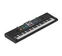 Wakects 61 Key Mini Electric Piano, Portable Electronic Keyboard with Microphone, 6 Demo Songs, 16 Tones, for Kids and Beginners